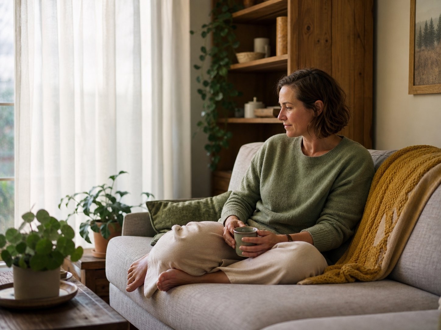 Adult client in a reflective moment — Neighbourhood Psychology, Maroochydore